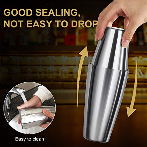 Perjoy Cocktail Shaker Set, 16 Piece Bartender Kit, Cocktail Shaker, Stainless Steel Bar Set Accessories, Coktail Set, Bos...