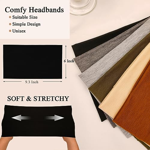 Sefiinh Wide Headbands For Women Stretch Headband Boho Head Bands Women's Hair Band Turban Workout Hairband Accessories 6 ...