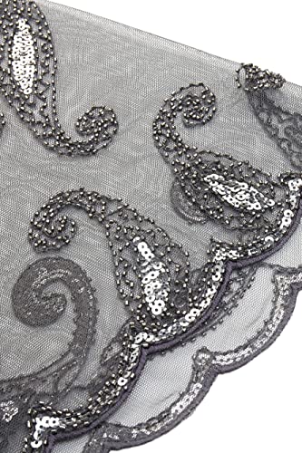 BABEYOND 1920s Shawl Wraps Sequin Beaded Evening Cape Bridal Shawl Bolero Flapper Cover Up