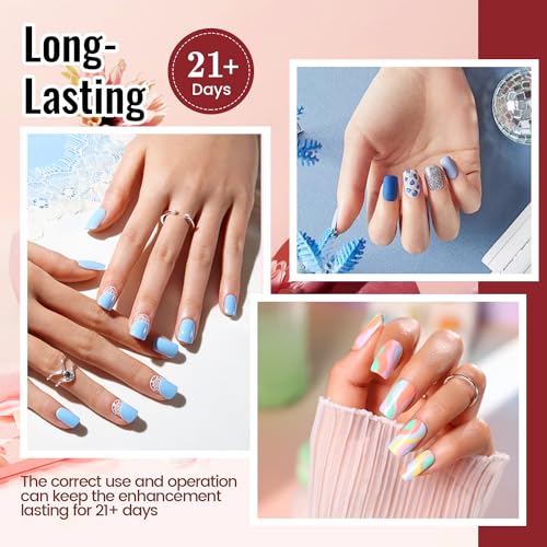 JODSONE Gel Nail Polish Kit with U V Light 32 Colors Gel Polish Nail + 4 Functional Adhesive Bottles Kit Soak Off Manicure...