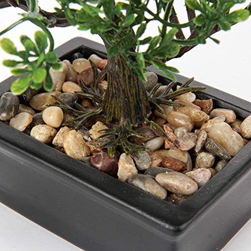 Artificial Bonsai Tree Juniper Faux Plants Indoor Small Fake Plants Decor with Ceramic Pots for Home Table Office Desk Bat...