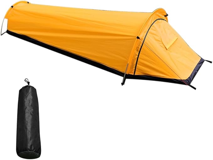 Funien Ultralight Single Person 4 Season Backpacking Tent, Windproof & Waterproof, Modern Style, Easy Setup with Aluminum ...