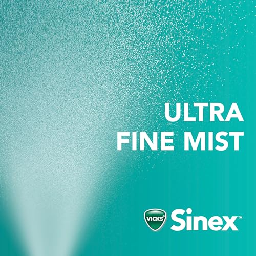 Vicks Sinex Severe Nasal Spray, Moisturizing Ultra Fine Mist with Aloe, Decongestant Medicine, Relief from Stuffy Nose Due...