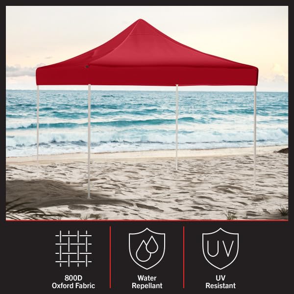 Pop-Up Outdoor Canopy Shade - 10x10 Water-Resistant Party Tent with Instant Setup and Portable Carrying Bag for Storage or...