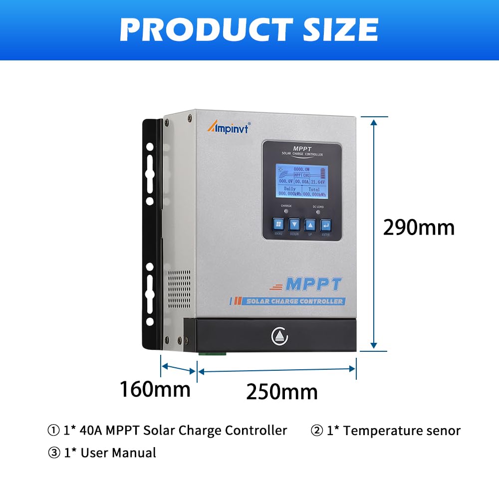 MPPT Solar Charge Controller 80 amp, 12v 24v 36v 48v auto Battery Regulator MAX PV Input 150V, Solar Charger Support Sealed, Gel, Flooded, and Lithium Batteries
