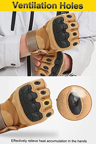 SUJAYU Outdoor Fingerless Gloves for Men - Driving, Hiking, Biking & Motorcycle Gloves