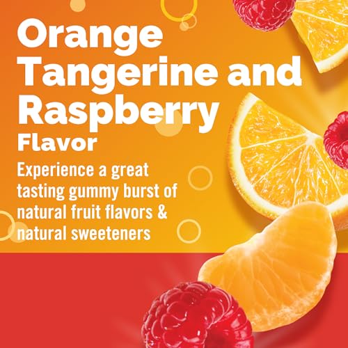 Emergen-C 750mg Vitamin C Gummies for Adults, Immunity Gummies with B Vitamins, Gluten Free, Orange, Tangerine and Raspber...
