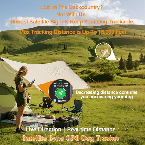 Easehope 3-in-1 Wireless GPS Dog Fence (Industry-First Off-Grid System): No Subscription, No App, Real-Time Tracker, Train...