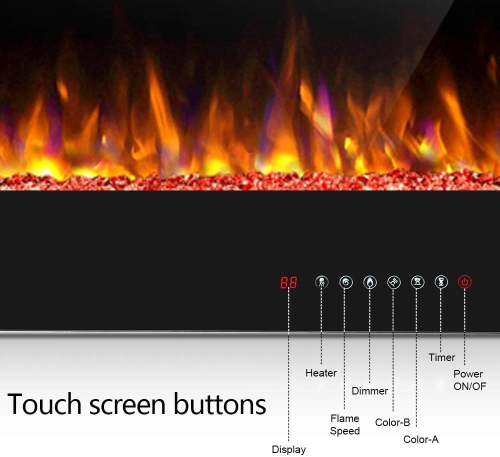 Antarctic Star 30 Inch Electric Fireplace In-Wall Recessed And Wall Mounted, Fireplace Heater And Linear Fireplace With Multicol