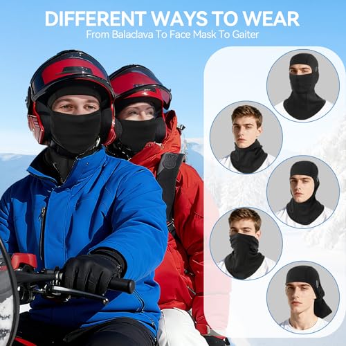 GL GLENSLAVE Cold Weather Balaclava for Men Women, Windproof Scarf Mask Winter Thermal Face Mask, Ski Mask for Outdoor Sports
