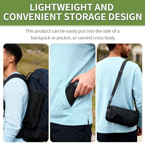 FAMJOALE Foldable Camping Stool, Portable Collapsible Chair for Adults, Folding Telescopic Stool with Carry Bag, Outdoor U...