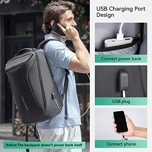 MARK RYDEN Business Backpack for Men, Waterproof High Tech Backpack with Sport Car Shape Design and USB Charging Port, Tra...