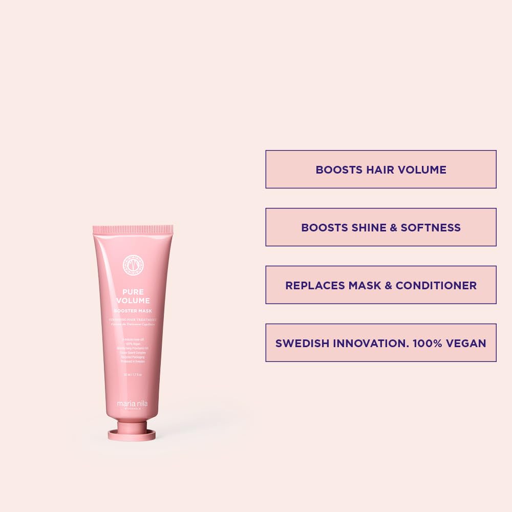 Maria Nila Pure Volume, Booster 1.7 Fl Oz, Vitamin B5 Gives Volume to Thin & Fine Hair, 100% Vegan & Sulfate/Paraben free