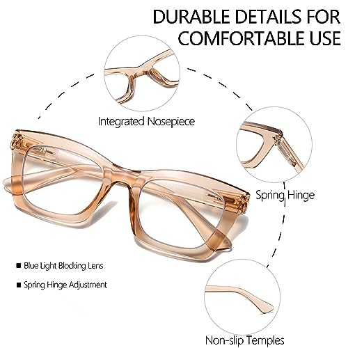 FSRTEP Oprah- Readers for Women - Stylis Style Reading Glasses with Blue Light Blocking and Spring Hinge