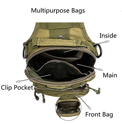 Esbuy Tactical Backpack Outdoor Shoulder Bag Satchel Sling Chest Packs Daypacks