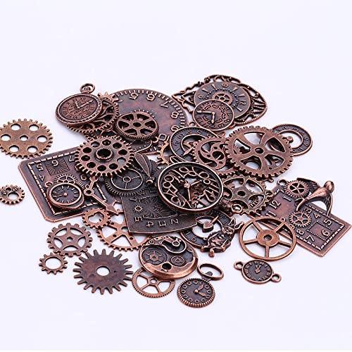 DAHI Steampunk Gears Metal Wristwatch Gear Charms Vintage Steampunk Gears Pendant Charms Gears Steampunk Pendant Metal for...