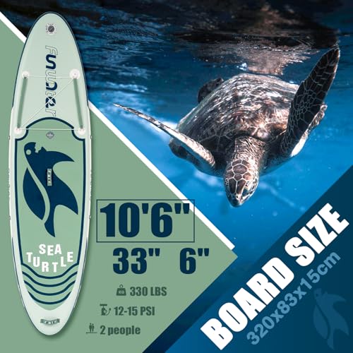 FunWater Inflatable Stand Up Paddle Board with Premium SUP Paddleboard Accessories, Anti-Slip EVA Deck, 11'/10'6'' Paddle ...