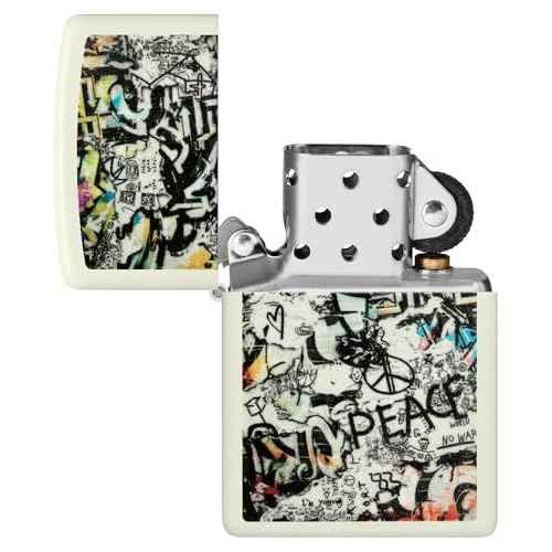 Zippo Street Art Graffiti Glow in The Dark Pocket Lighter