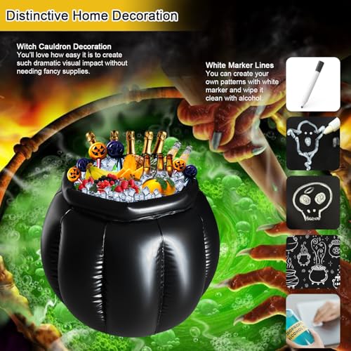 Goping Large Inflatable Halloween Ice Bucket for Parties, Travel & Beverage Chilling Portable Ice Barrel for Outdoor Gathe...
