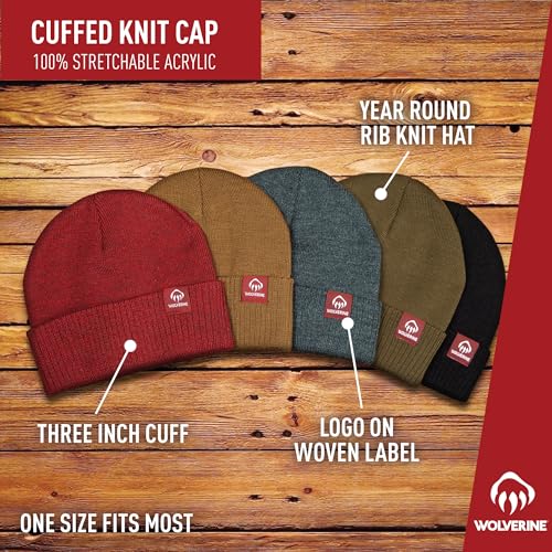 Wolverine Unisex Performance Work Beanie - Durable for Work and Outdoor Adventures (One Size Fits Most)