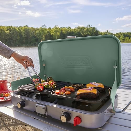Coleman Cascade Camping Stove Collection – Portable Cooktops with up to 28,000 BTUs & Matchless Lighting, 1/2/3-Burner Opt...