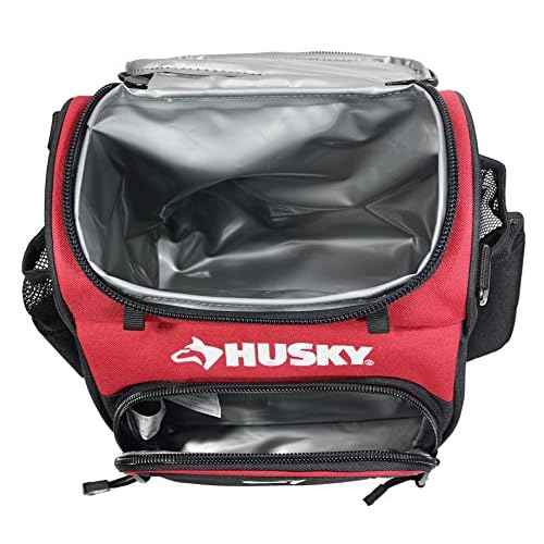 Husky 82021N11 9" 600 Denier Water and Weather Resistant Insulated Cooler with 2 Mesh Sleeves and Carrying Strap