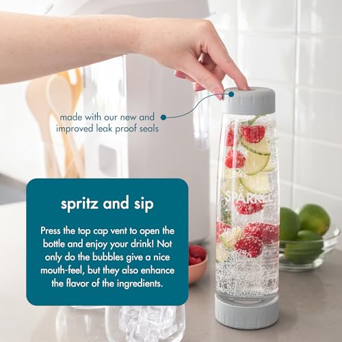 Spärkel Beverage System | Black Sparkling Water Maker | No CO2 Tank Needed | Carbonated Water Machine that Uses Fresh, Nat...