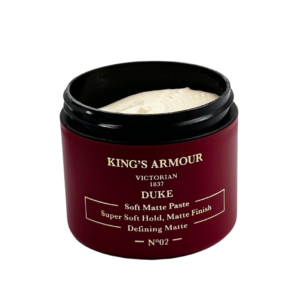 King's Armour DUKE - Lightweight Matte Hair Paste for Men | Soft Hold, Natural Texture | Everyday Styling with Royal Class - 110