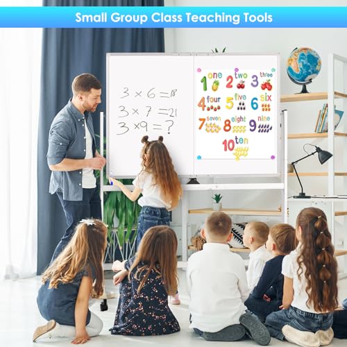 maxtek Rolling Whiteboard, 48x36 Large Magnetic White Board with Stands, Big Double-Sided White Board Dry Erase on Wheels ...