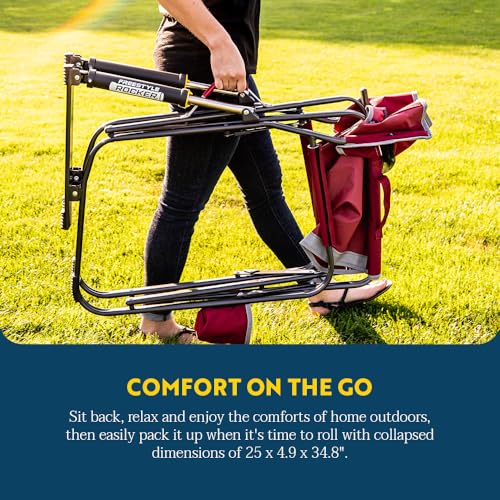 GCI OUTDOOR Freestyle Rocker Camping Chair | Portable Folding Rocking Chair with Solid, Durable Armrests, Drink Holder & Comfortable Backrest ? Cinnamon