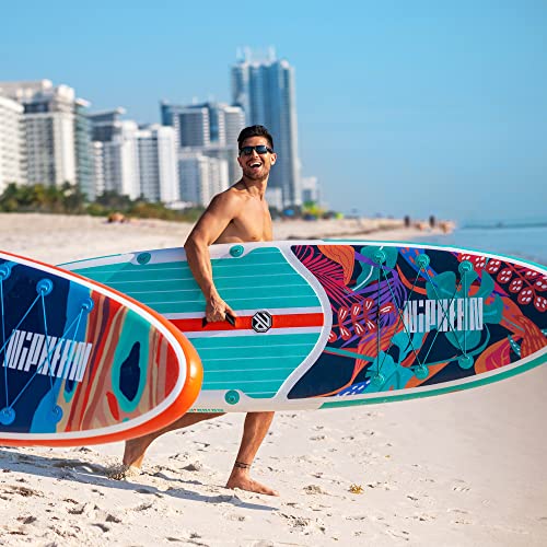 Niphean Inflatable Paddle Board, Niphean Inflatable Stand Up Paddle Board with Durable SUP Accessories, 11' and 10'6'' Sta...