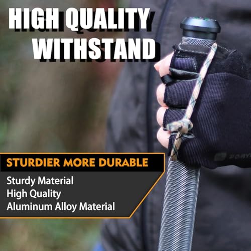 aiGear H2 Survive Walking Hiking Stick - Outdoor Tactical Hiking Staff Multitool Gear Adjustable Trekking Poles for Surviv...