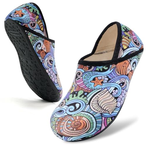 ANLUKE Slipper for Women Men Slipper Socks Fuzzy House Shoes Rubber Sole Slip On Soft-Lightweight Non Slip Indoor/Outdoor
