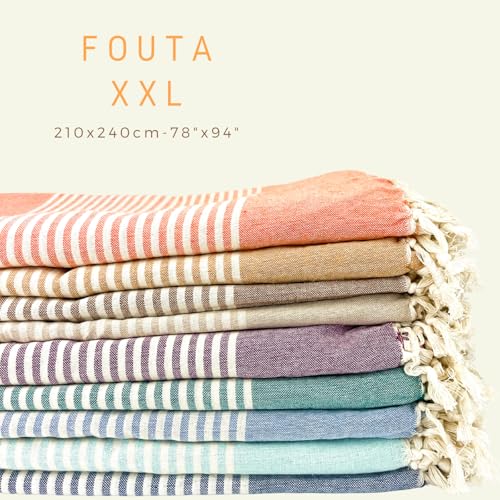 MOMOMUS Extra Large Turkish Beach Towel Style – Made of 100% Cotton for Sand-Free Comfort | Oversized Beach Towel – Sandpr...