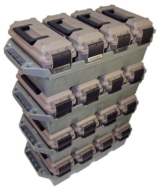 MTM AC4C 4- can Ammo Crate, Convenient size, Stackable, easy carry and transport of 30 caliber ammo, Rugged tactical carry...