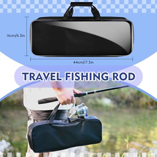 Telescopic Fishing Rod and Reel Combo, 2PACK Carbon Fiber Travel Rod, 2 Collapsible Spinning Reels, 2 100m Line, Carrier B...