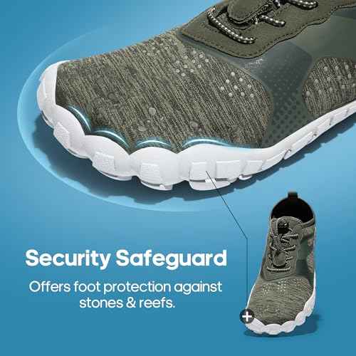NORTIV 8 Men's Water Shoes Barefoot Athletic Lightweight Sports Aqua Shoes Outdoor Swim Fishing Hiking Diving Surf Walking Water Shoe TREKMAN