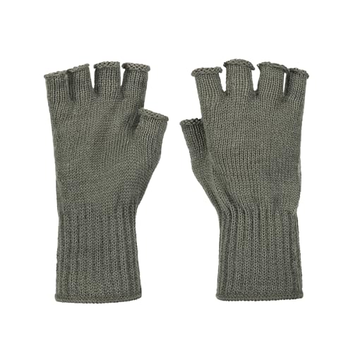 M MCGUIRE GEAR GI Wool Fingerless Gloves, Half Finger Outdoor Tactical Glove Insert - Ski Glove Insert Made in USA