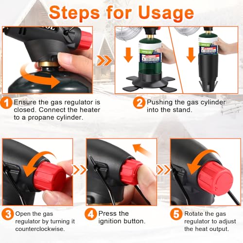 Golf Cart Heater 2 in 1 Portable Propane Heater with Self Ignition Golf Cart Cup Holder&Cylinder Base for EZGO Yamaha Club...