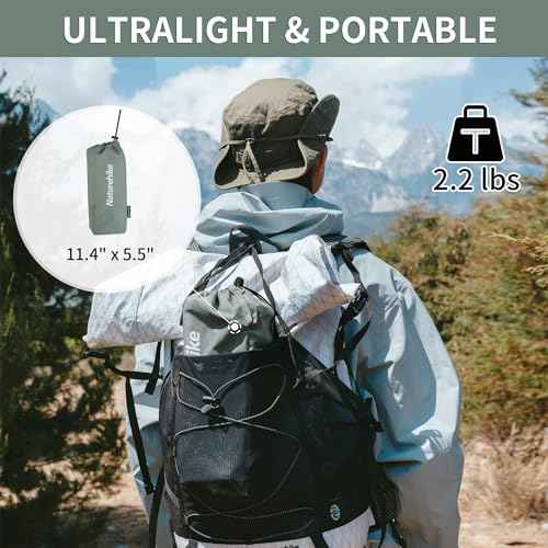Naturehike Portable Camping Table, Aluminium Folding Table, Ultralight Camp Table Small Table for Camping Hiking Backpacking Outdoor Picnic