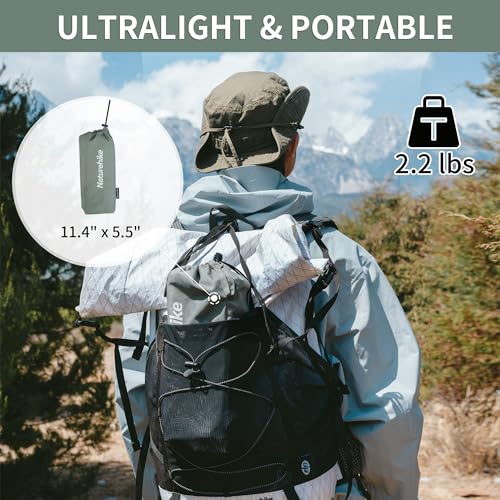 Naturehike Portable Camping Table, Aluminium Folding Table, Ultralight Camp Table Small Table for Camping Hiking Backpacki...