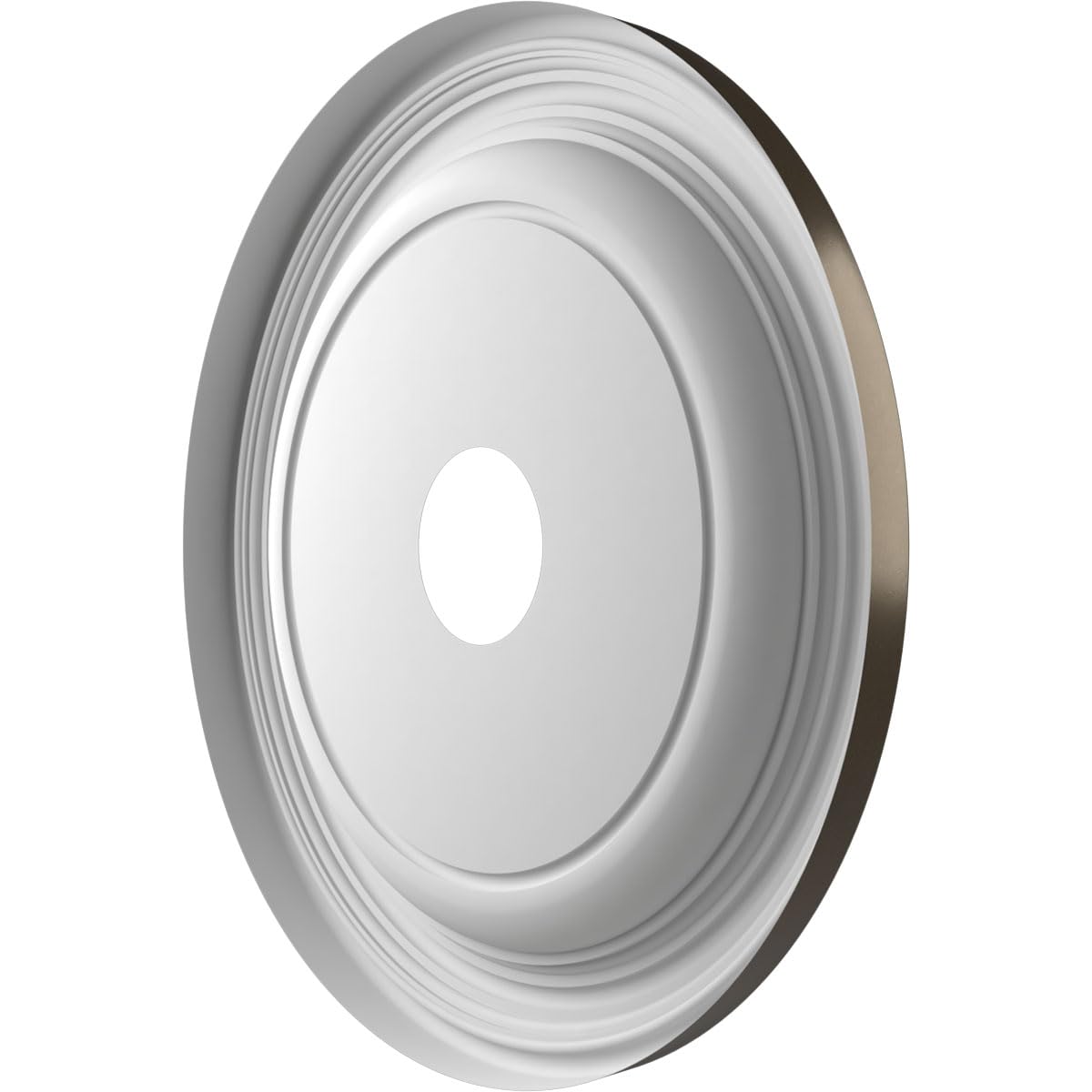 Ekena Millwork 19Od X 3 1/2Id X 1 1/2P Traditional Thermoformed Pvc Ceiling Medallion (Fits Canopies Up To 11 1/2), Metallic Dar
