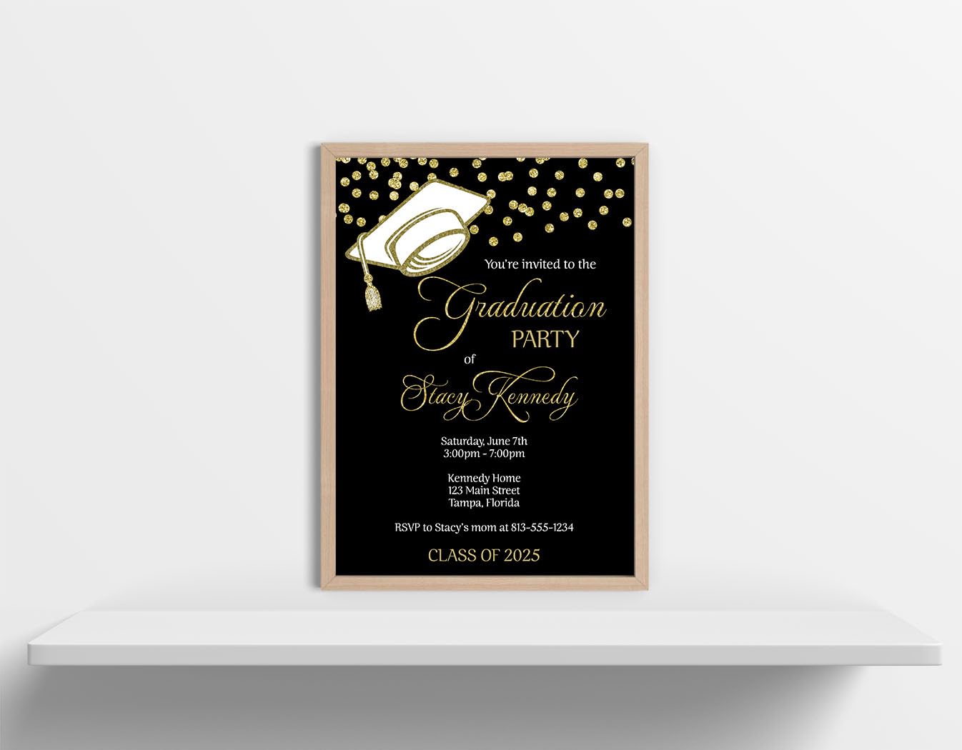 Graduation Party Invitations 2025 Customized Grad Open House Invite Announcement (12 Count)