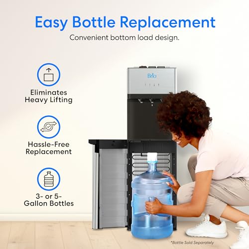Brio Self Cleaning Bottom Loading Water Cooler Water Dispenser – Limited Edition - 3 Temperature Settings - Hot, Cold & Co...