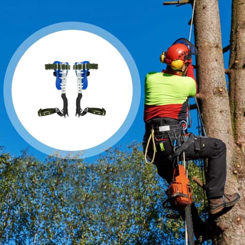 RANLOVE Tree Climbing Spikes Set, 304 Stainless Steel Adjustable Tree Climbing Spike 2 Gears and Non-Slip Pedal Trees, Pic...