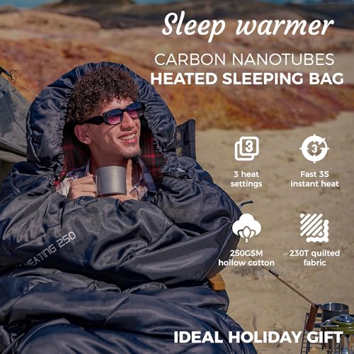 KingCamp Sleeping Bag for Adults, Cold Weather & Warm Extra Wide Big & Tall XL Portable Waterproof Flannel Sleeping Bags, ...