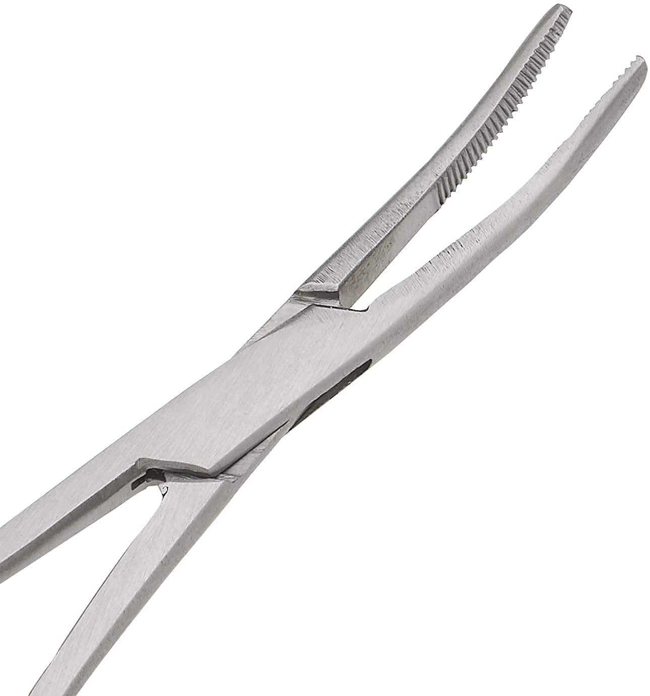 SURGICAL ONLINE Set of 2 Premium Quality 10" Long Rochester Pean Hemostat Full Mouth Serration Forceps Straight & Curved Clamps Three Locking Positions - SurgicalOnline