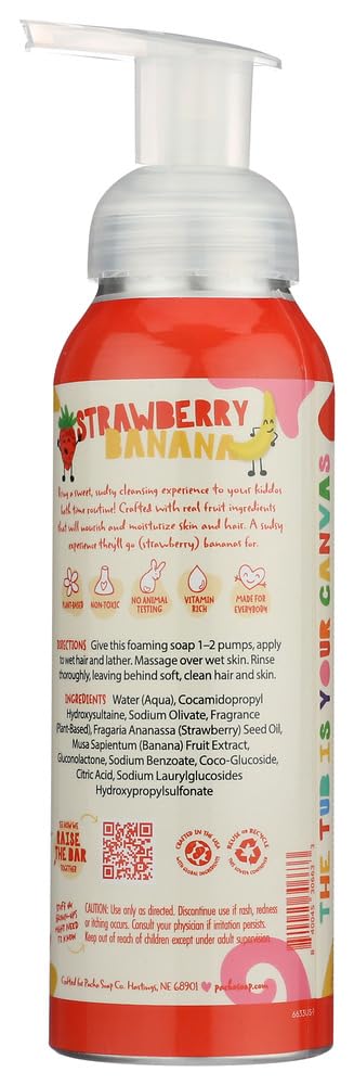 PACHA SOAP Kids Strawberry Banana 2 In 1 Shampoo & Body Wash, 12 FZ