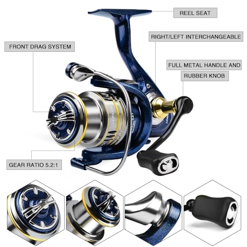 Fishing Rod and Reel Combo - Telescopic Fishing Poles and Spinning Reels Combos - Carbon Fiber Fishing Pole with 2500 Fish...