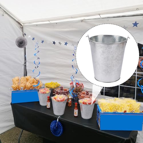IHDYPPEW 12 Pack 7 Inch Large Galvanized Ice Buckets with Handles, 100 OZ Metal Bucket for Beer, Wine, Champagne, Parties,...